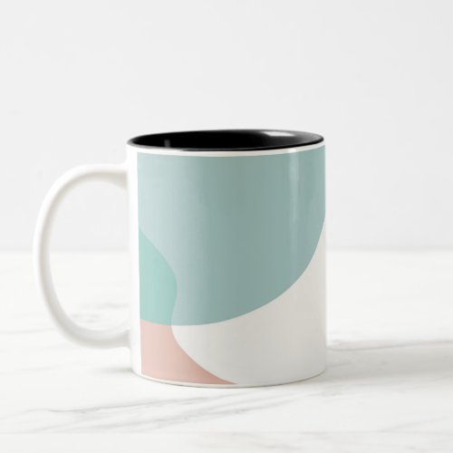 Abstract Art Design Blue Orange Two_Tone Coffee Mug