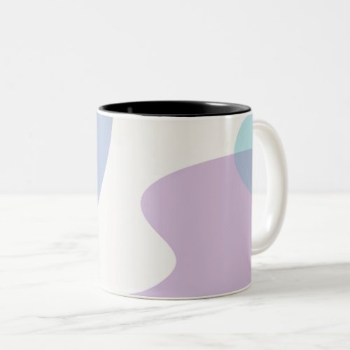 Abstract Art Design Blue Two_Tone Coffee Mug