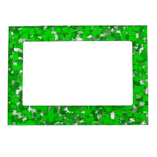 Abstract Art Design Green Foliage Magnetic Frame