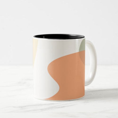 Abstract Art Design Orange Two_Tone Coffee Mug