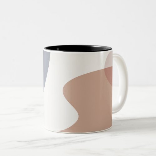 Abstract Art Design Purple Two_Tone Coffee Mug