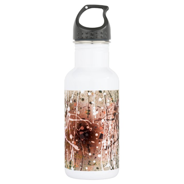 Abstract Art Design Water Bottle (Front)