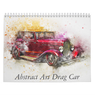Abstract Art Drag Car Calendar