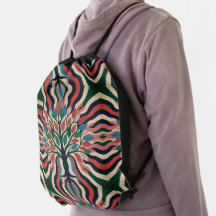 Abstract Art Drawstring Backpack