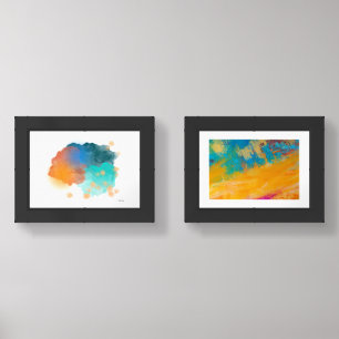 ABSTRACT ART EARTH TONES PRINT SET
