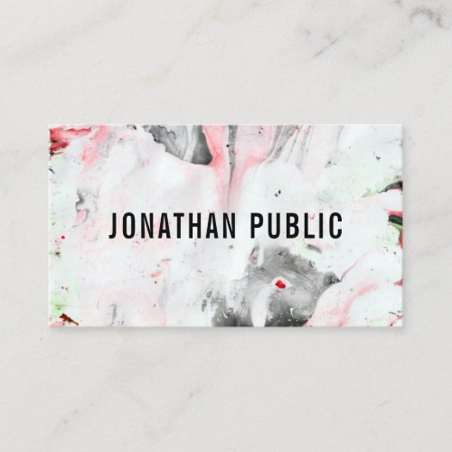 Abstract Art Elegant Black And Red Template Trendy Business Card