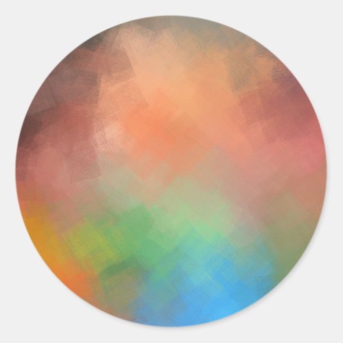 Abstract Art Elegant Colorful Blank Template Classic Round Sticker
