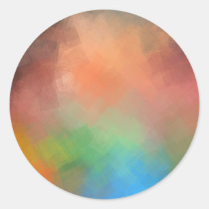 Abstract Art Elegant Colorful Blank Template Classic Round Sticker