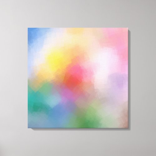 Abstract Art Elegant Pink Red Yellow Blue Purple Canvas Print