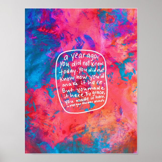 Abstract Art encouraging poster motivational quote (Front)