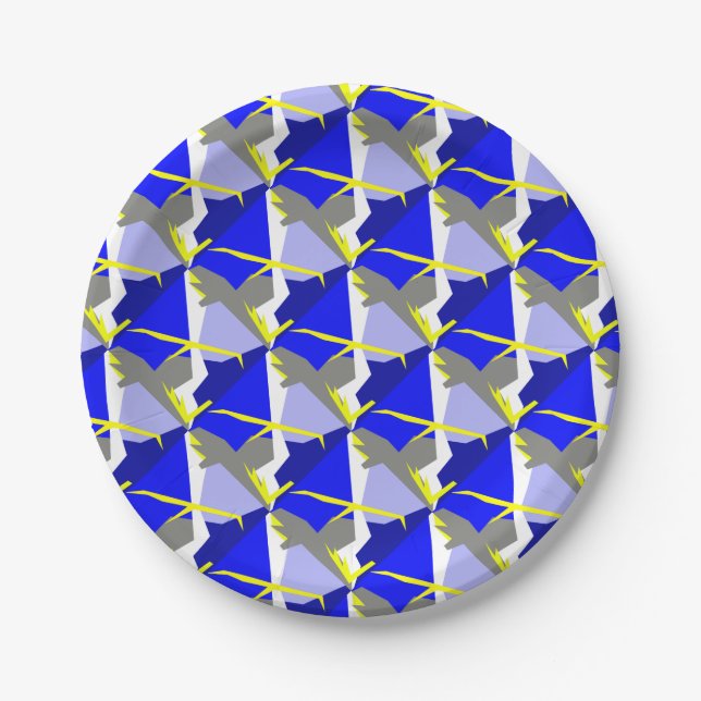 Abstract Art Energy Paper Plates (Front)