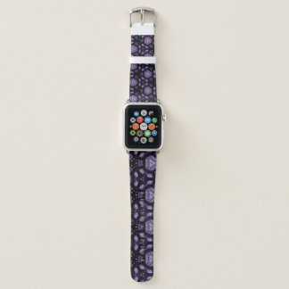 Abstract art eyes and diamond watercolour pattern apple watch band