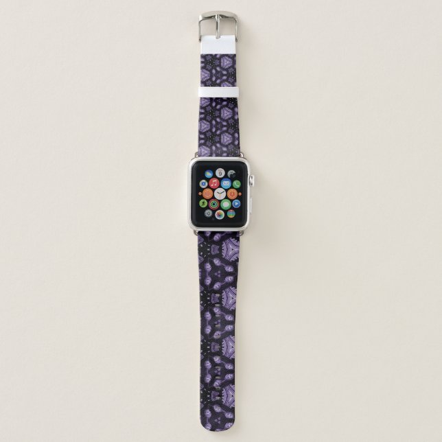 Abstract art eyes and diamond watercolour pattern  apple watch band (Front)