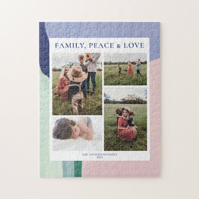Abstract Art Family Photo Collage Jigsaw Puzzle (Vertical)