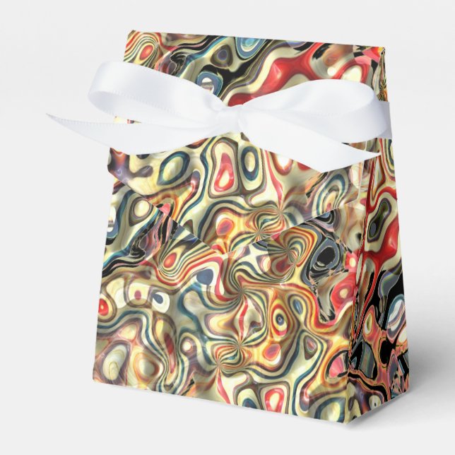 Abstract Art Favor Box (Front Side)