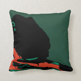 Abstract Art Fish Head Throw Pillow