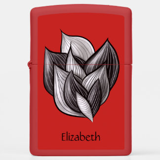 Abstract Art Floral Dynamic Geometric Shapes Name Zippo Lighter