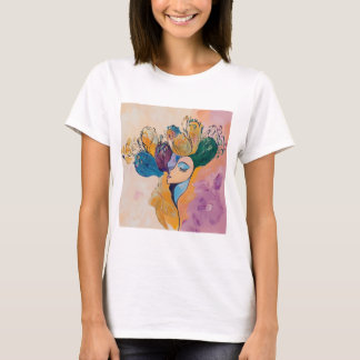 Abstract Art, Floral Painting, Modern Design, T-Shirt