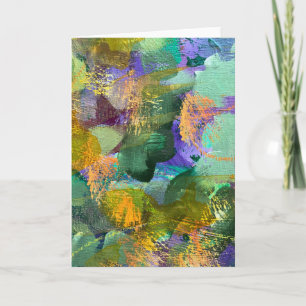 Abstract Art Flower Field Folded Note Card
