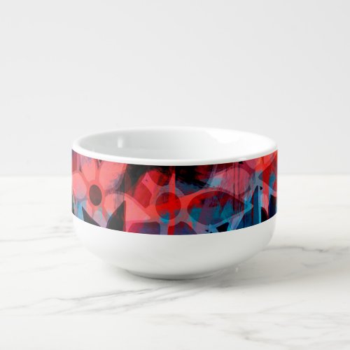 Abstract Art Flower Pattern 2 Soup Mug