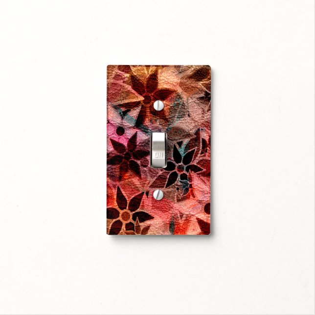 Abstract Art Flower Pattern #3 Light Switch Cover (In Situ)