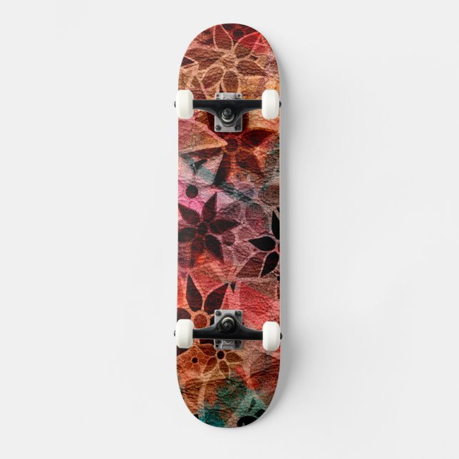 Abstract Art Flower Pattern #3 Skateboard Deck (Front)