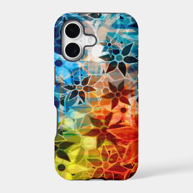 Abstract Art Flower Pattern #4 Iphone Case (Back)