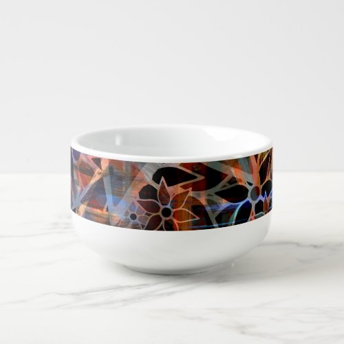 Abstract Art Flower Pattern 6 Soup Mug