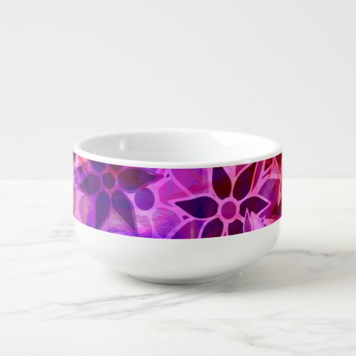 Abstract Art Flower Pattern 8 Soup Mug