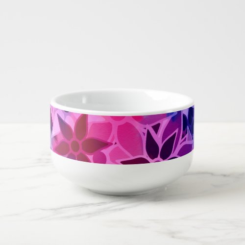 Abstract Art Flower Pattern 9 Soup Mug