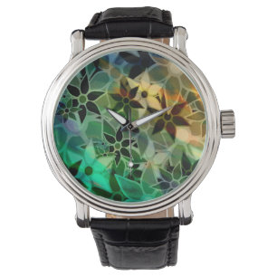 Abstract Art Flower Pattern Watch