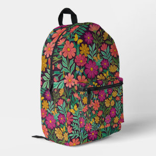 Abstract Art Folk Flowers Butterflies Backpack