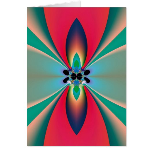 Abstract Art Funky Flower Cards (Front)