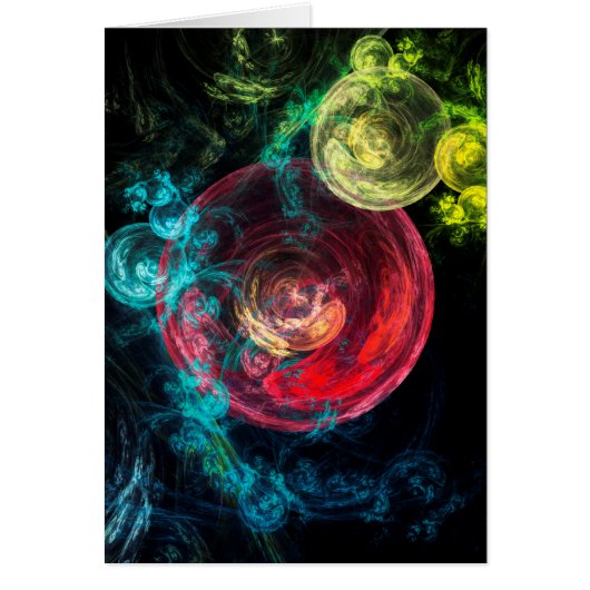 Abstract Art Galaxy Circles Cards (Front)