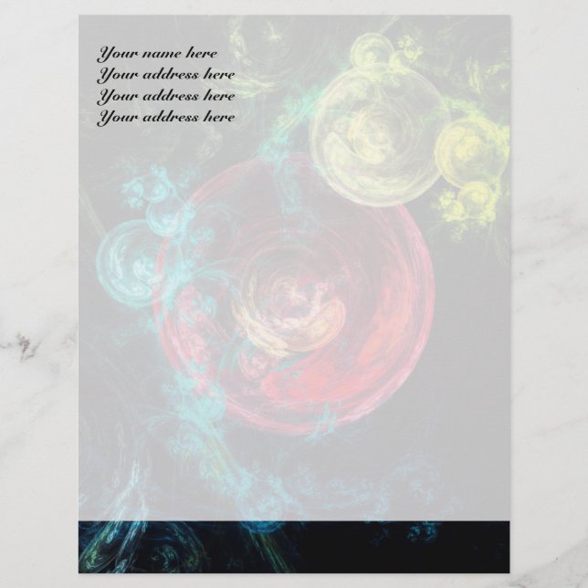 Abstract Art Galaxy Circles Letterhead (Front)