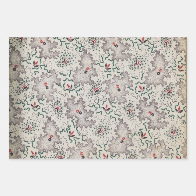 abstract art geometric and colorful patterns wrapping paper sheets (Front)