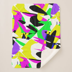 Abstract Art Geometry One Of A Kind Throw Blanket