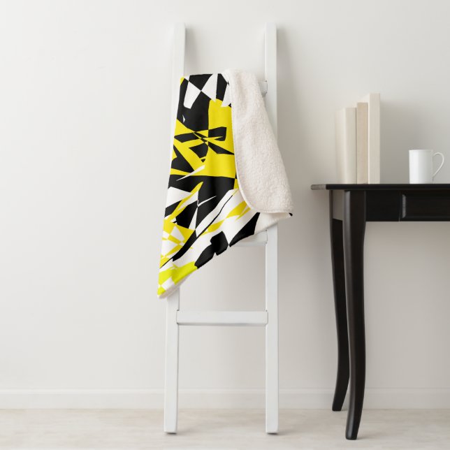 Abstract Art Geometry One Of A Kind Throw Blanket (In Situ)