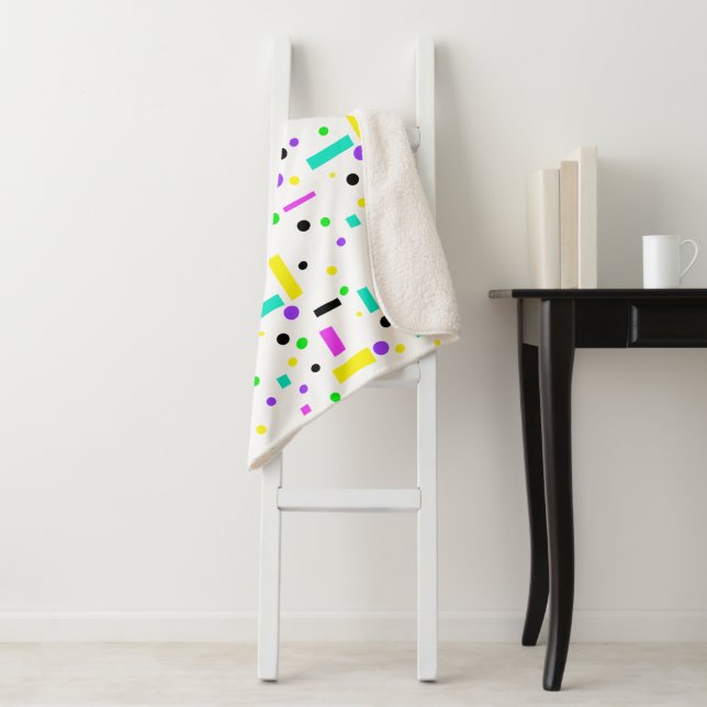 Abstract Art Geometry One Of A Kind Throw Blanket (In Situ)