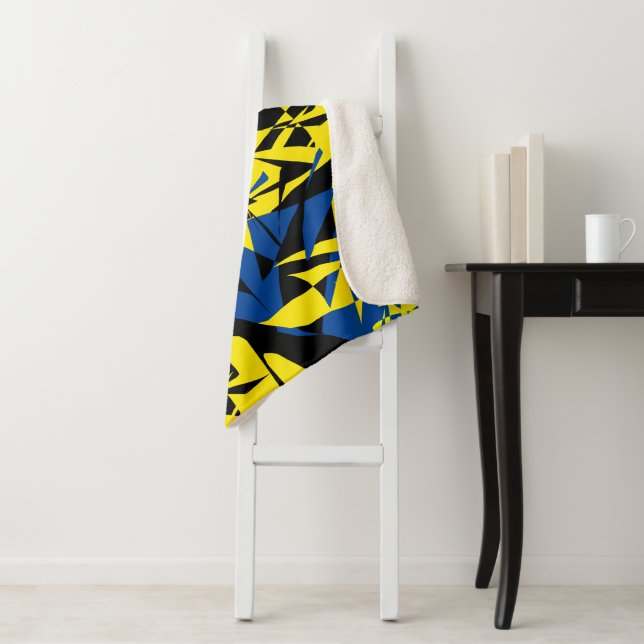 Abstract Art Geometry One Of A Kind Throw Blanket (In Situ)