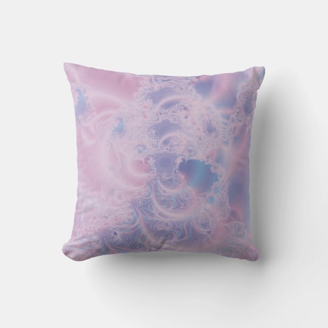 Abstract Art Glowing Pink Throw Pillow (Front)