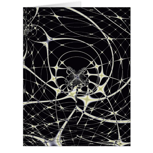 Abstract Art Golden Spiderweb Cards (Front)