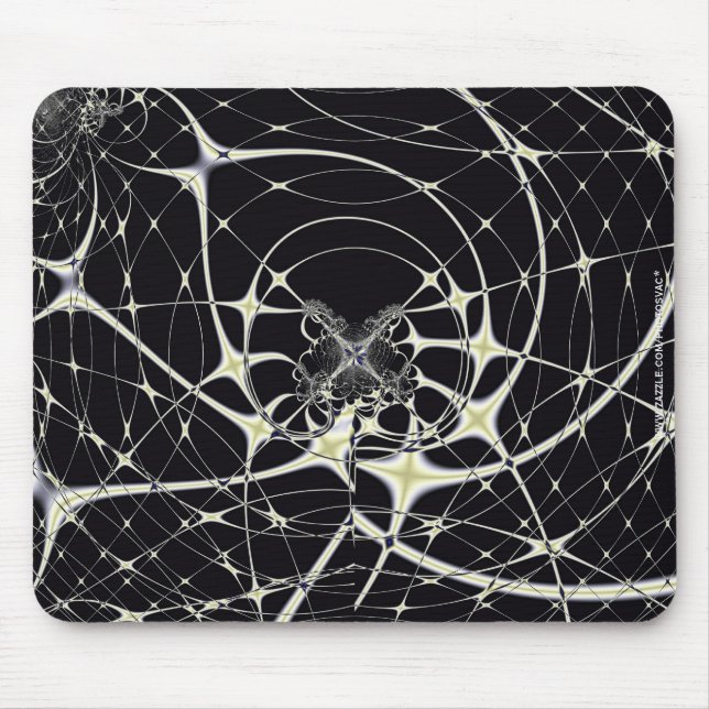 Abstract Art Golden Spiderweb Mouse Pad (Front)