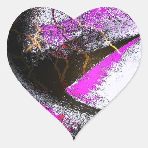 Abstract Art Heart Sticker