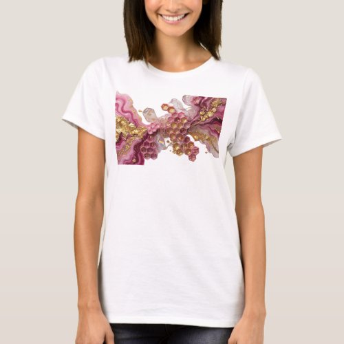 ABSTRACT ART HONEYCOMB PATTERN FLORAL DESIGN v4 T-Shirt