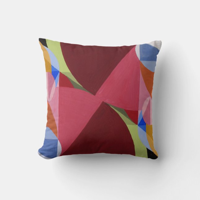 Abstract art in color, by Joseph Schillinger Throw Pillow (Front)