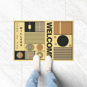 Abstract art individual touch for creative friends doormat