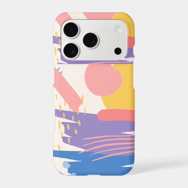 Abstract Art iPhone Case – Colorful Modern Brushst (Back)