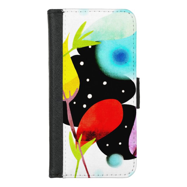 Abstract Art iPhone Wallet Case (Front)