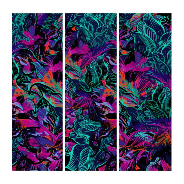 Abstract Art Jungle Triptych (Front)